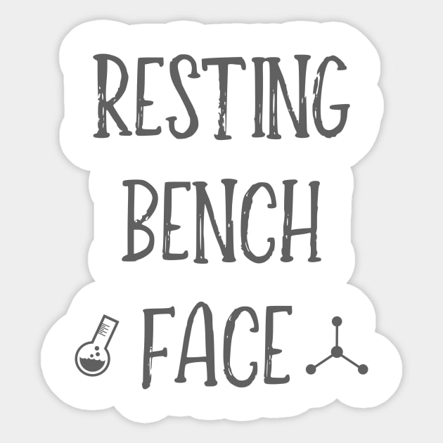 Resting Bench Face - Grey Sticker by StopperSaysDsgn